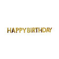 Happy Birthday Banner 2M Thread Gold 13Pcs Lb