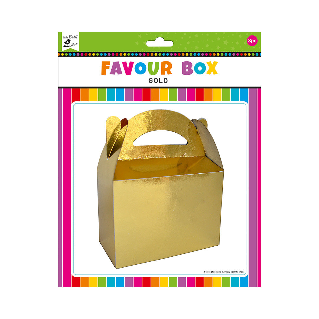Little Birdie Favour Box Gold- 8Pc