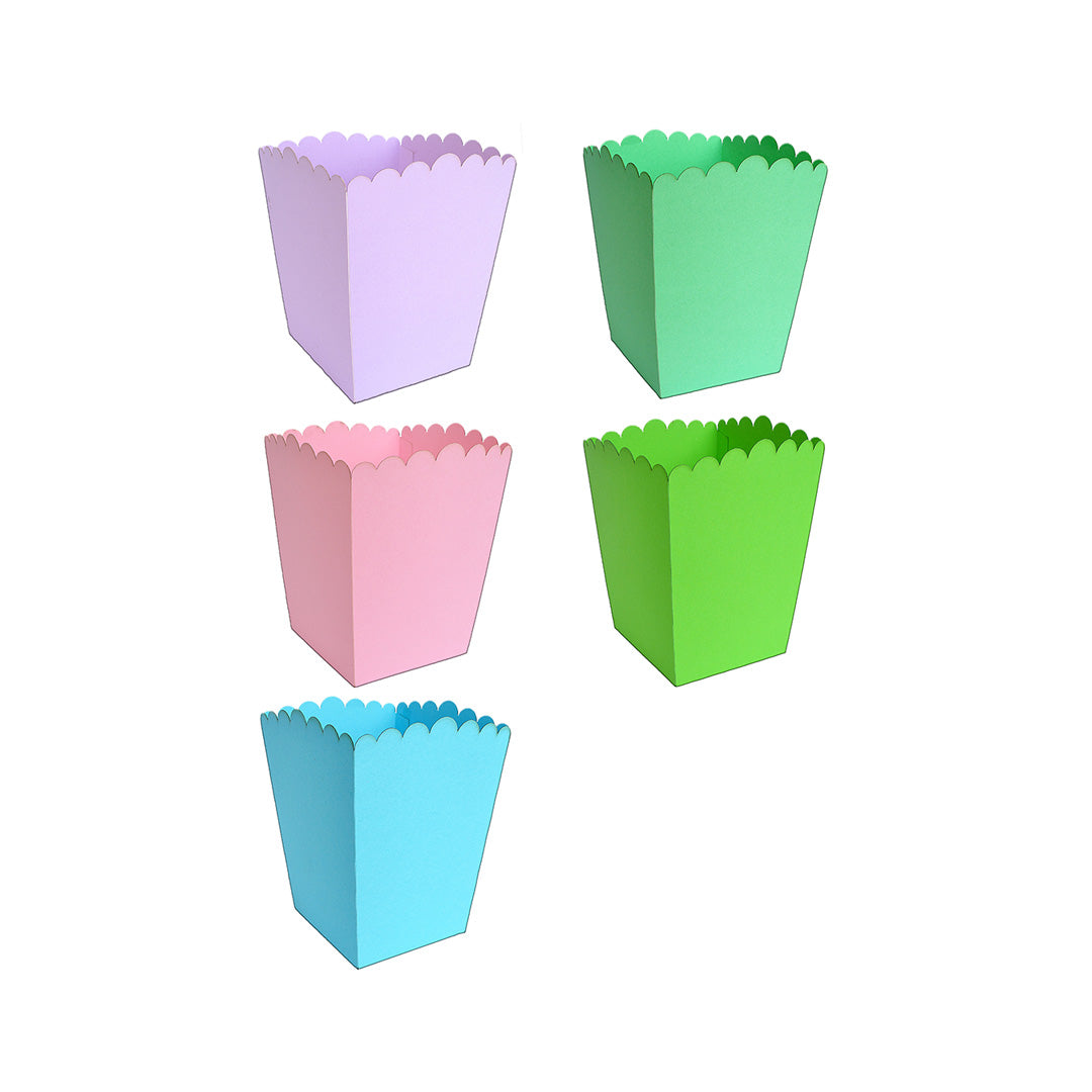 Multicolour Popcorn Box 8Pc Lb