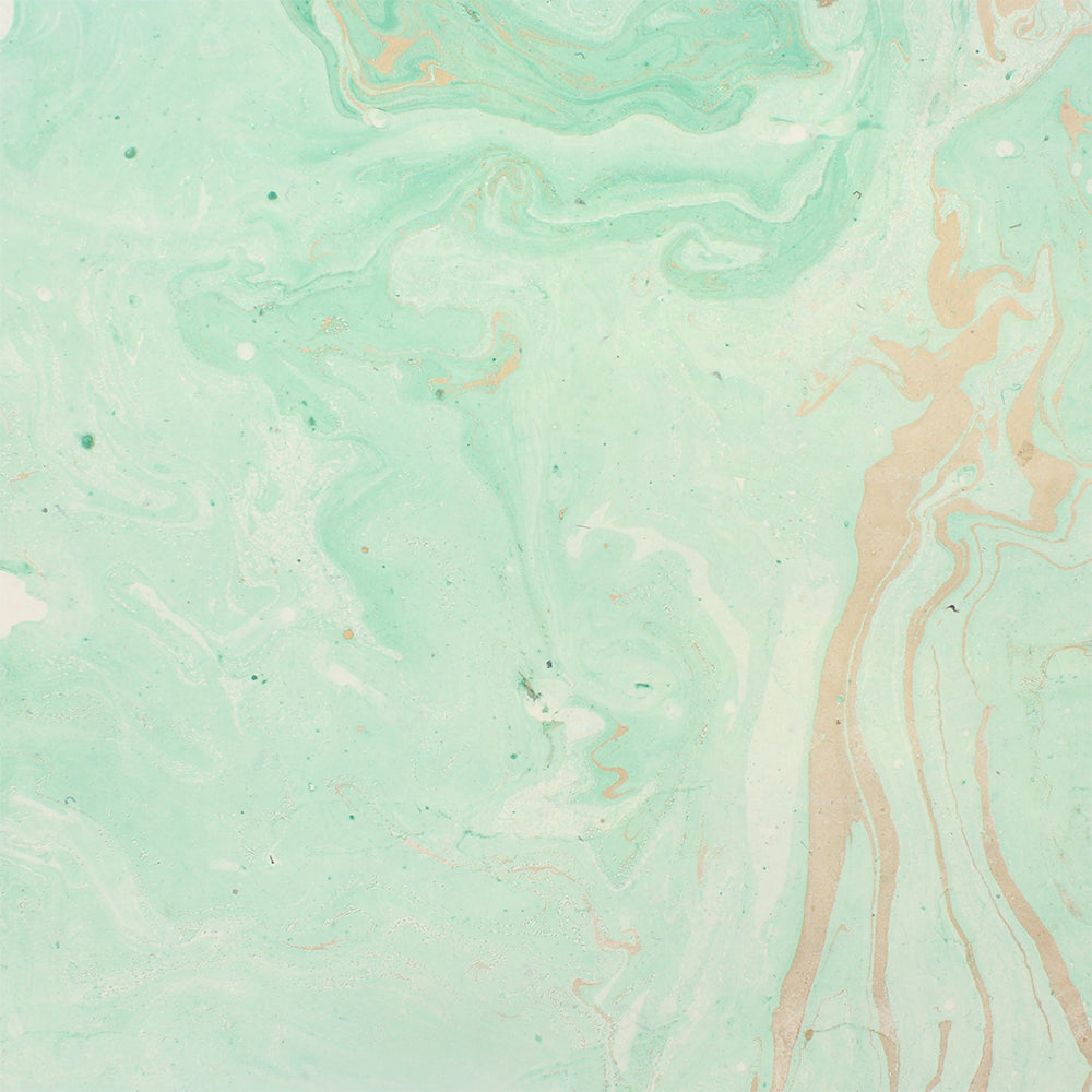 Marbled Paper Gleaming Green 12X12 Inch 200Gsm 1Sheet Lb