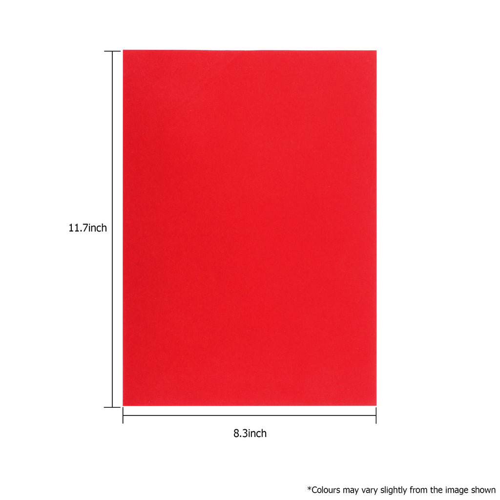 Flock Fabric A4 Red 1Sheet Lb