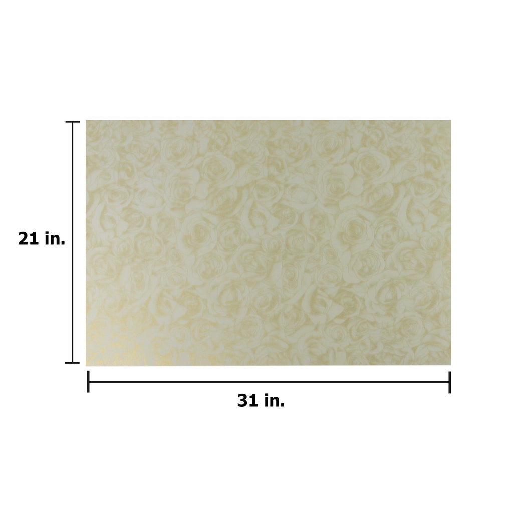 Card Stock Metallic 220Gsm 31Inch X 21Inch Printed Royal Rose Ivory 1Sheet Lb