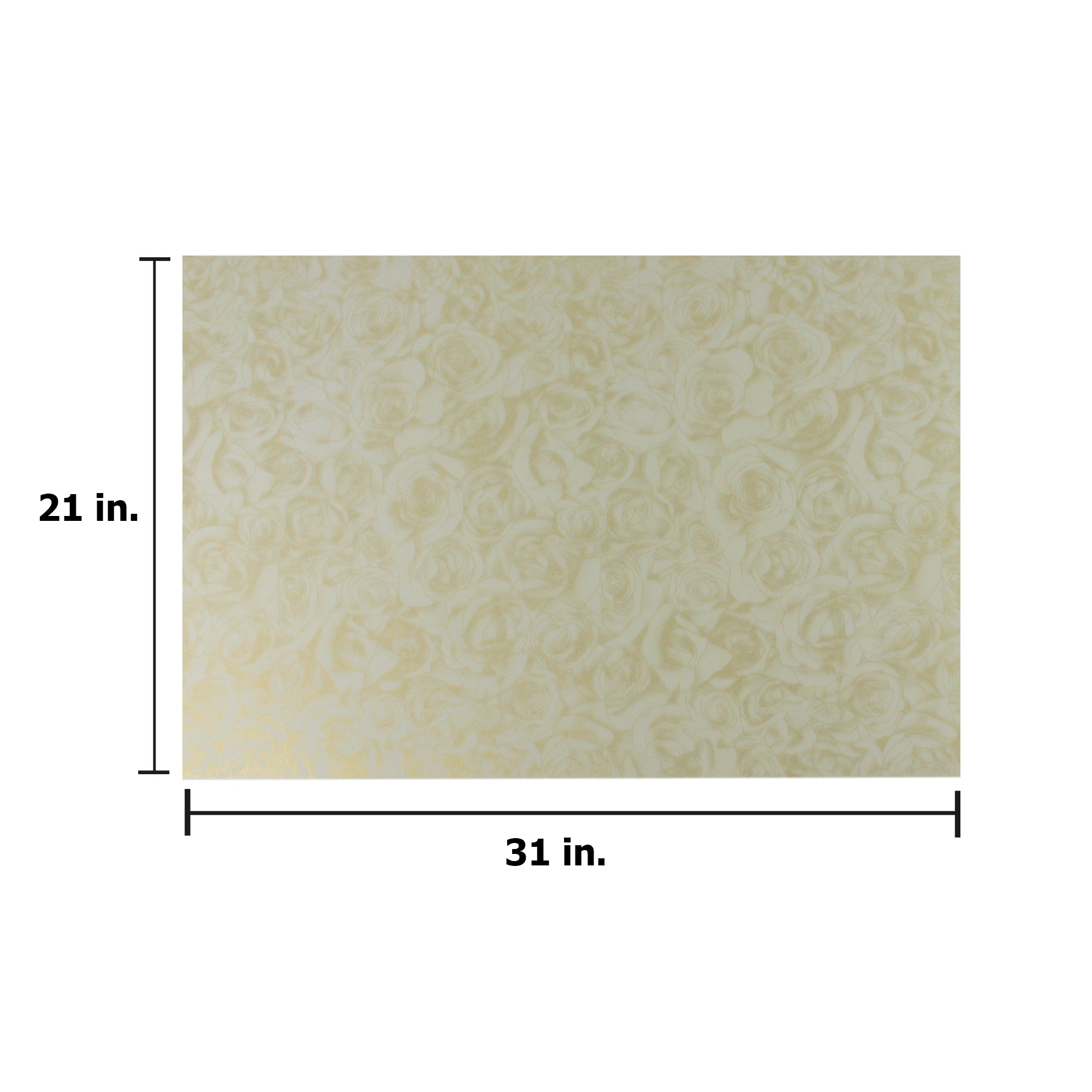 Card Stock Metallic 220Gsm 31Inch X 21Inch Printed Royal Rose Ivory 1Sheet Lb