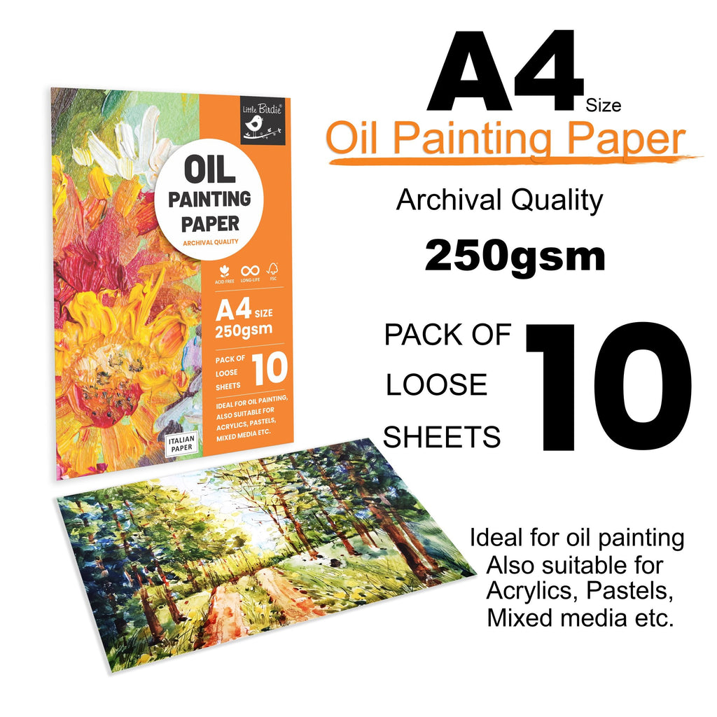 Oil Painting Paper A4 Size 250 Gsm Pack Of 10 Sheets