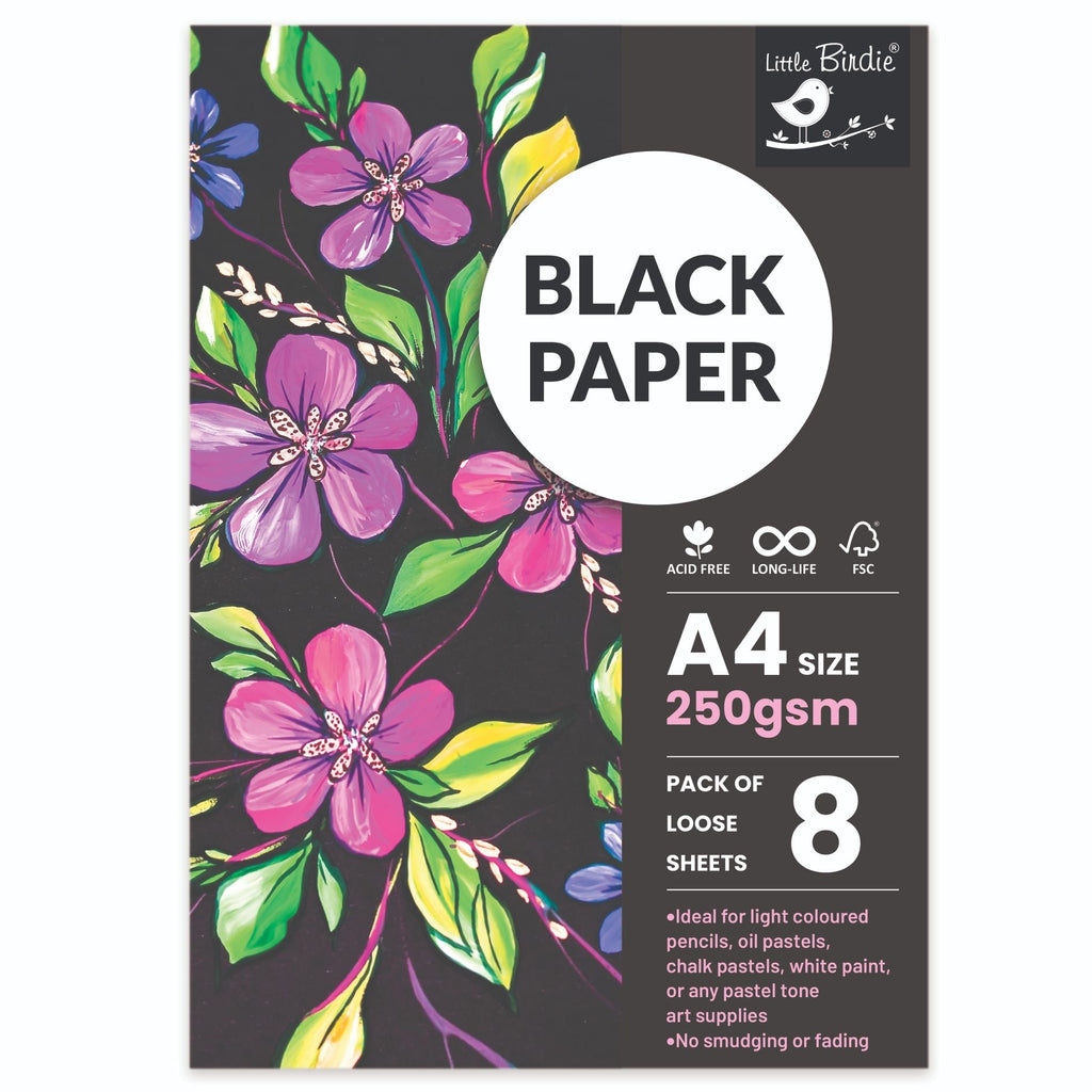 Black Paper A4 Size 250 Gsm Pack Of 8 Sheets Pb Lb