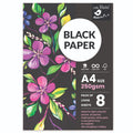 Black Paper A4 Size 250 Gsm Pack Of 8 Sheets Pb Lb