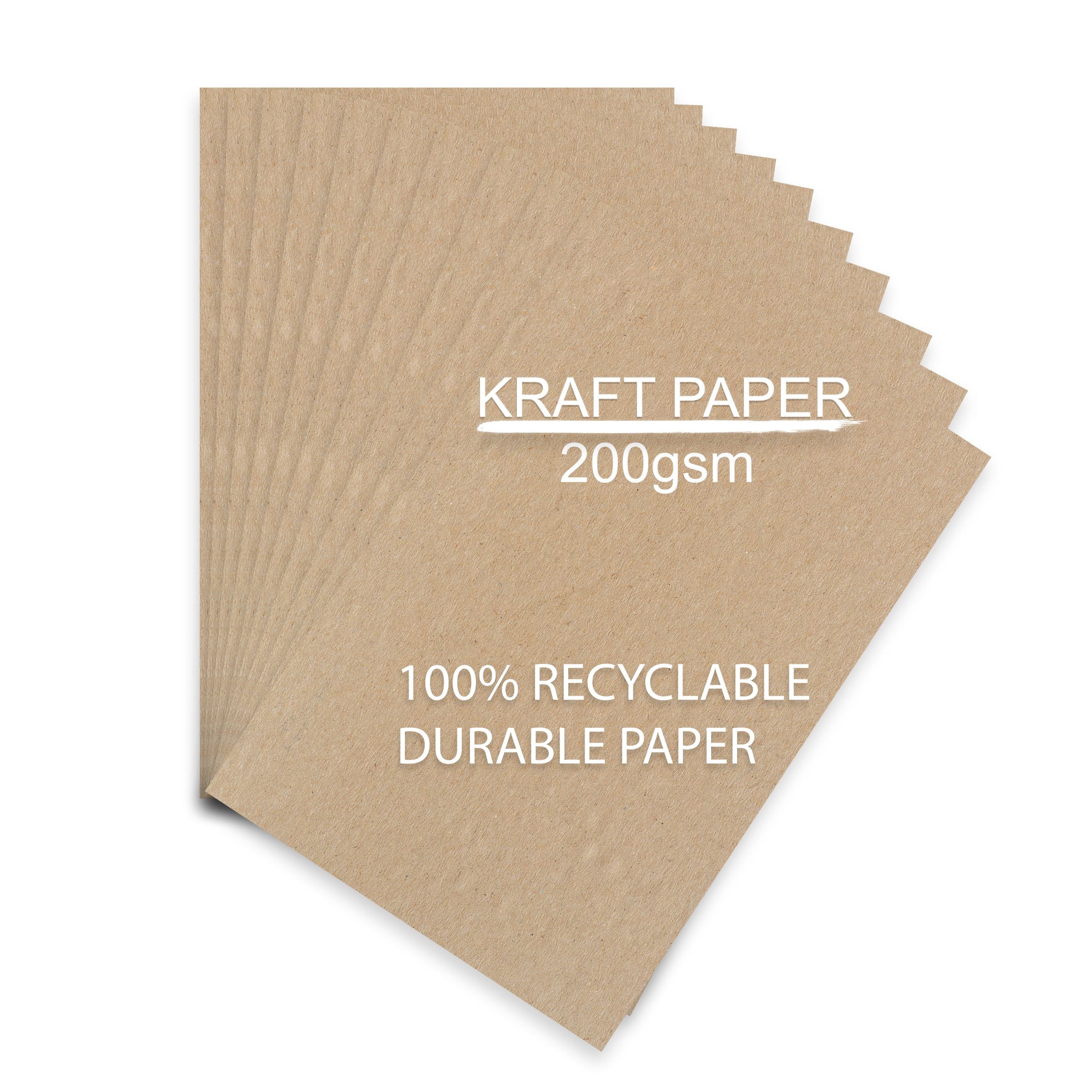 Kraft Paper A4 Size 200 Gsm Pack Of 10 Sheets