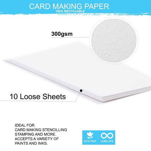 Card Making Paper A4 Size 300 Gsm Pack Of 10 Sheets Pb Lb