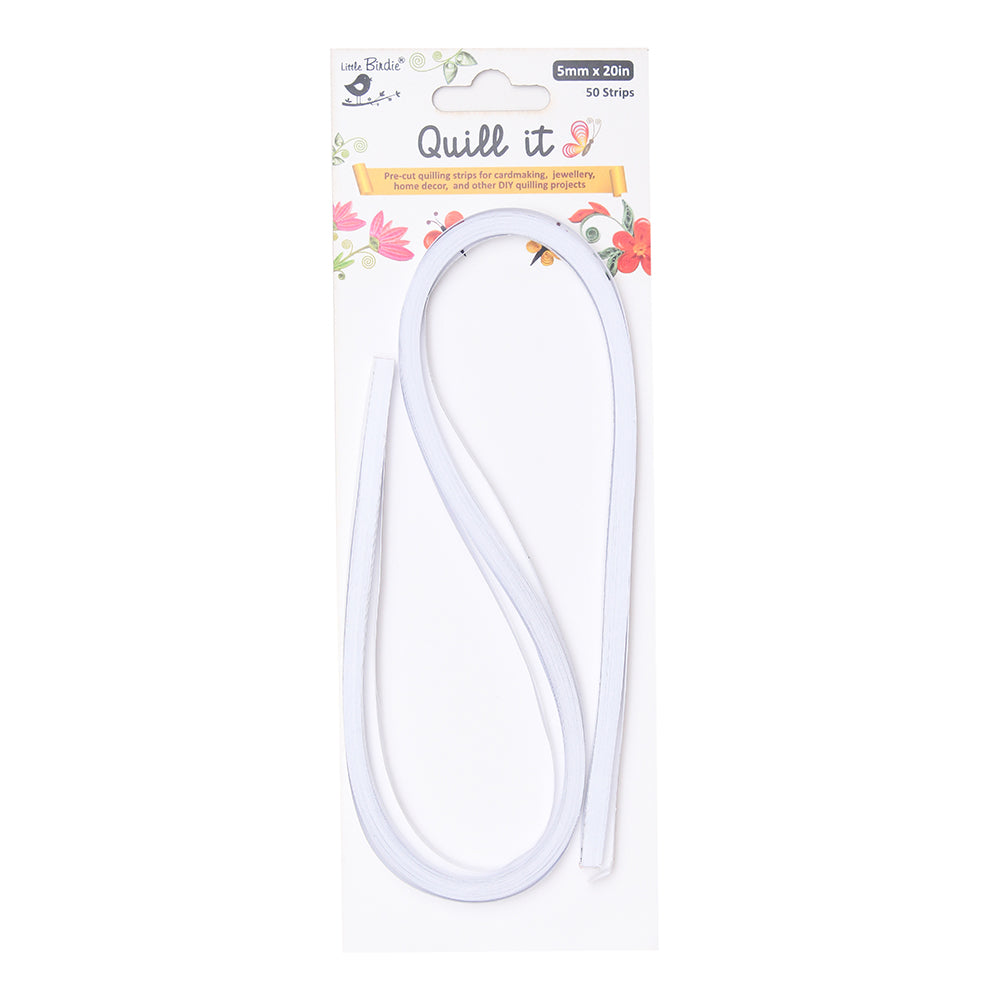 Premium Qulling Extra Long 21Inch X 5Mm White 50Strips