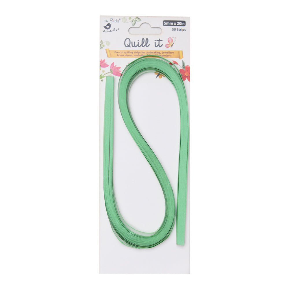 Premium Qulling Extra Long 21Inch X 5Mm Emerlad 50Strips
