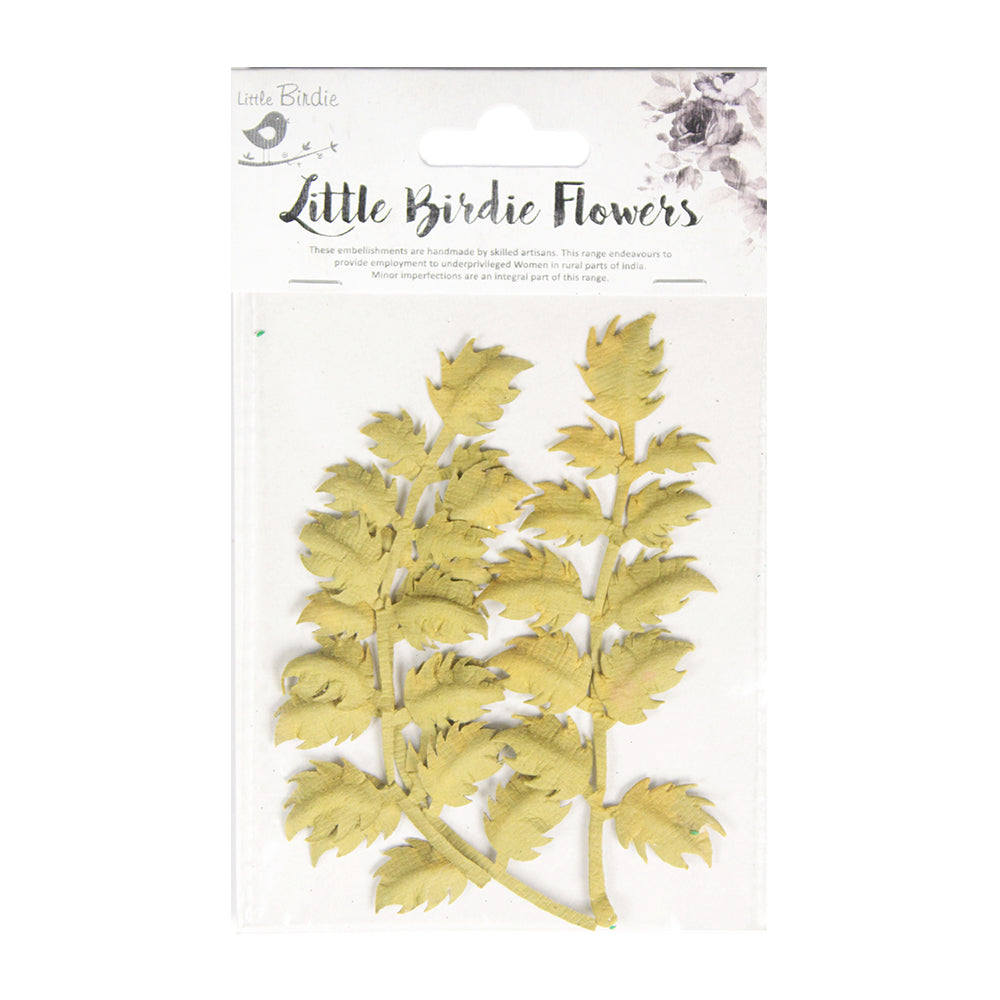 Little Birdie Rose Leaf-3pcs