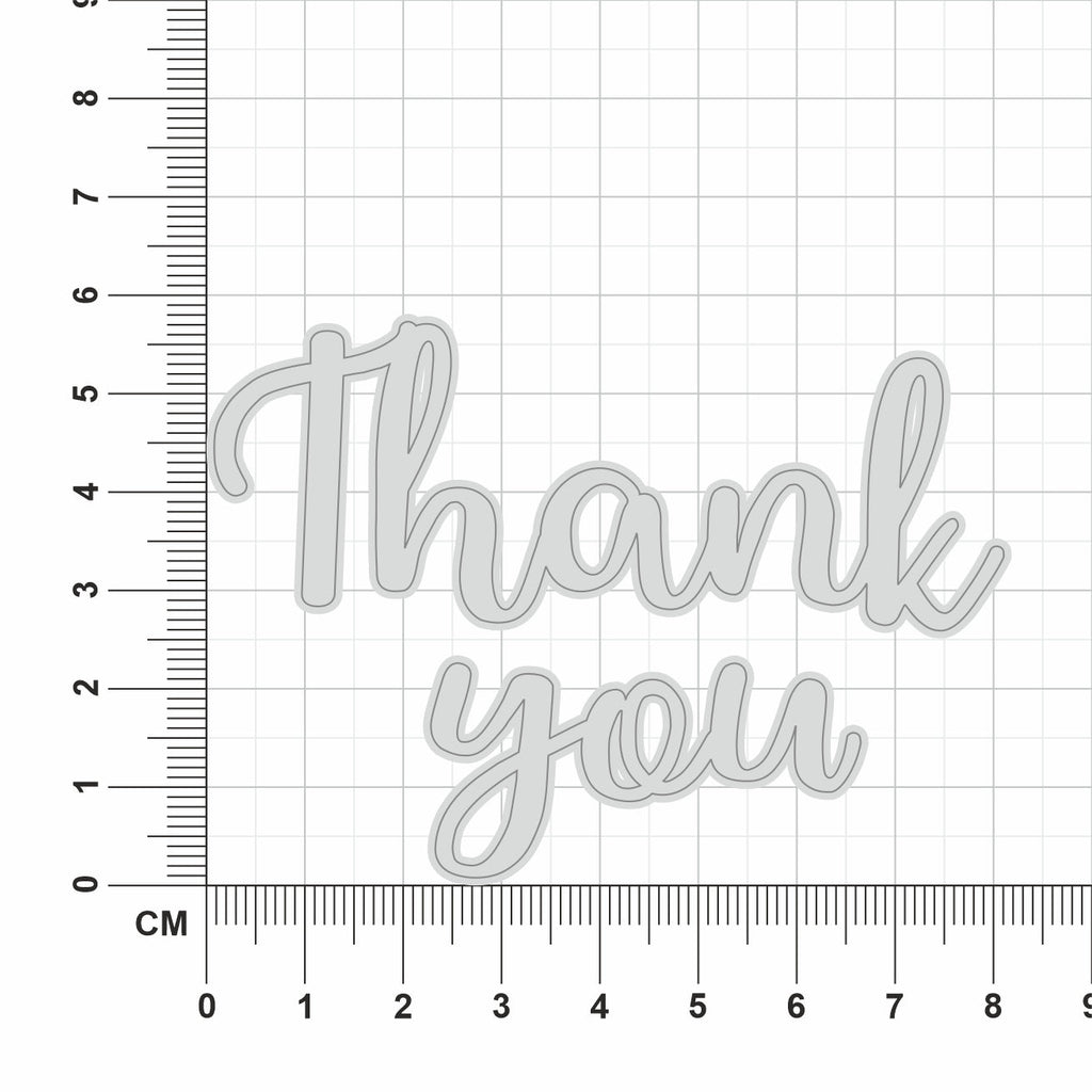 Thin Cut Dies Thank You Thank: 8Cm X 4Cm You: 4.5Cm X 2.5Cm 2Pc