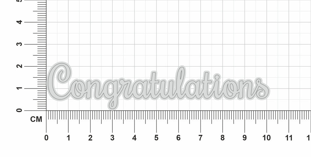 Thin Cut Dies Congratulations 2Cm X 10.5Cm 1Pc