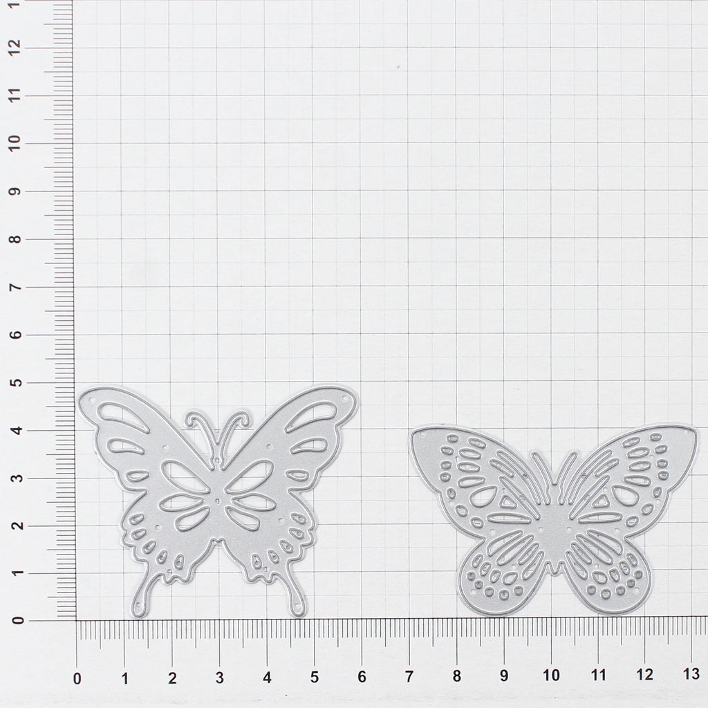 Thin Cut Dies Butterfly Duo 6.4 Cm X 4.3 Cm & 6.1 Cm X 5.1 Cm 2Pc