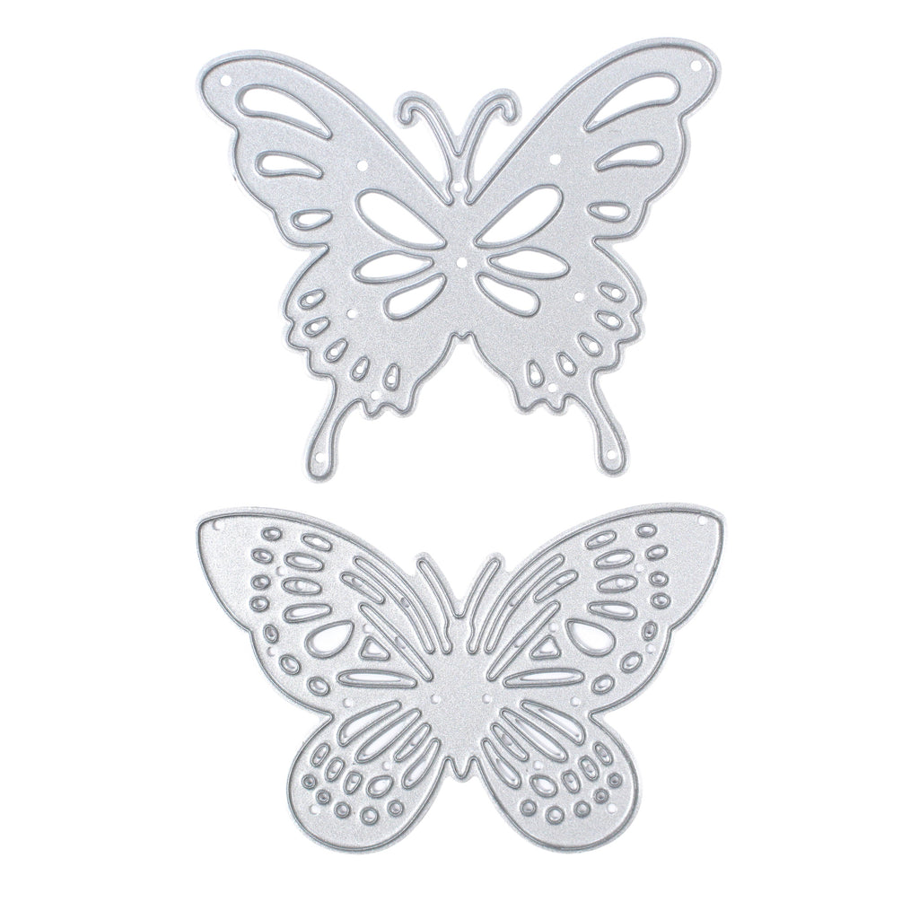 Thin Cut Dies Butterfly Duo 6.4 Cm X 4.3 Cm & 6.1 Cm X 5.1 Cm 2Pc