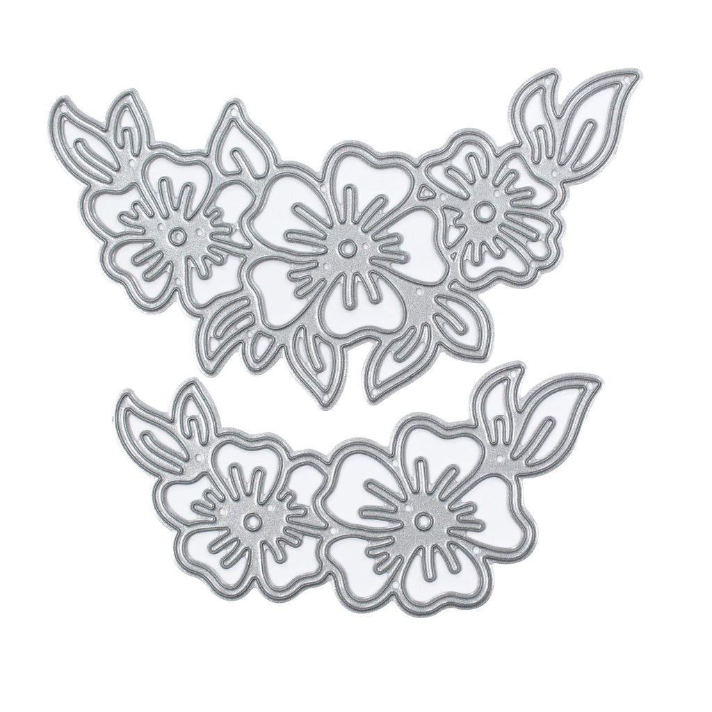 Thin Cut Dies Blooming Spread 9.1 Cm X 5.2 Cm & 7.7 Cm X 4 Cm 2Pc