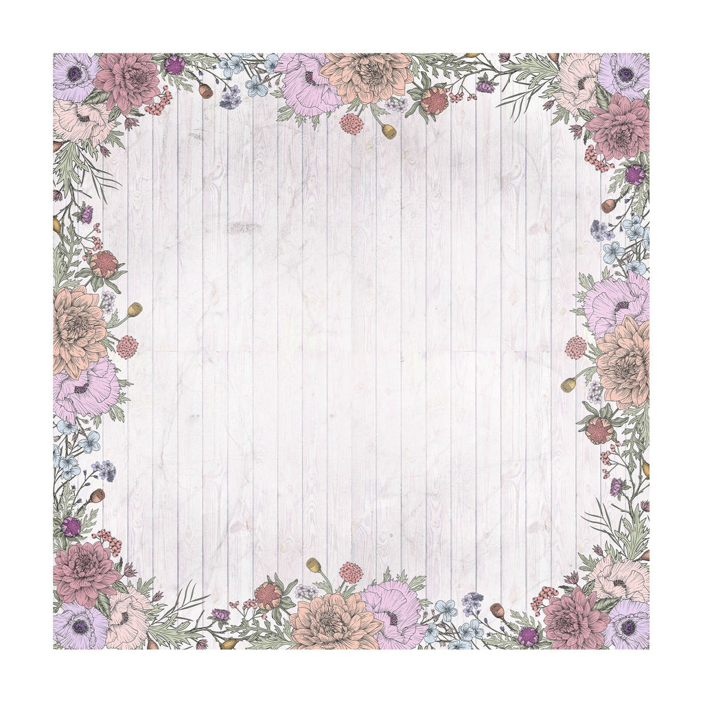 Printed Cardstock Pack - Botanical Garden, 12 X 12inch, 12Designs, 250gsm, 12Sheets