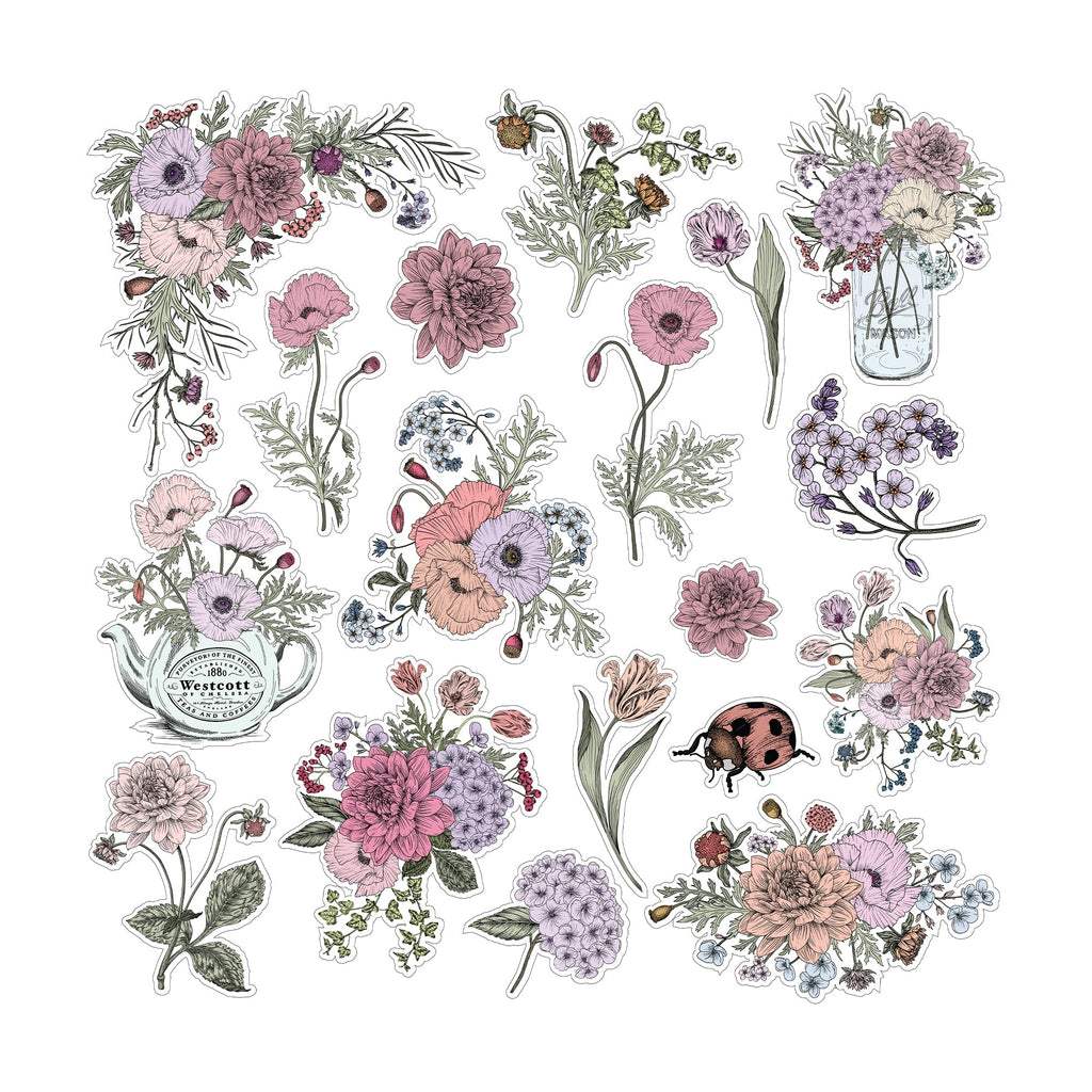 Printed Cardstock Pack - Botanical Garden, 12 X 12inch, 12Designs, 250gsm, 12Sheets