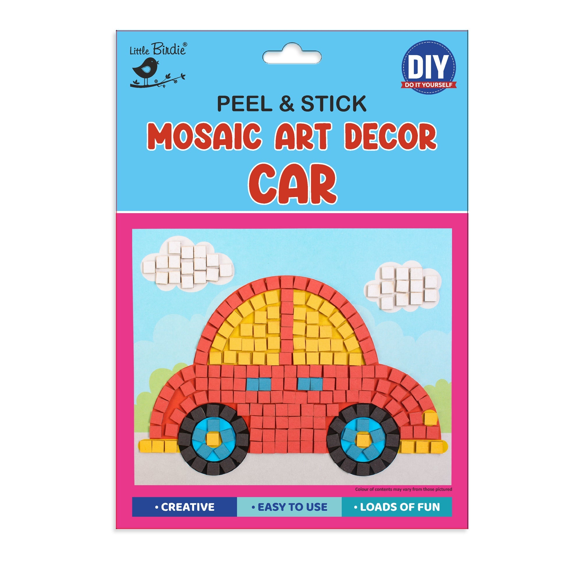 Mosaic Art Decor Peel And Stick Car 17 X 21Cm 1Pack