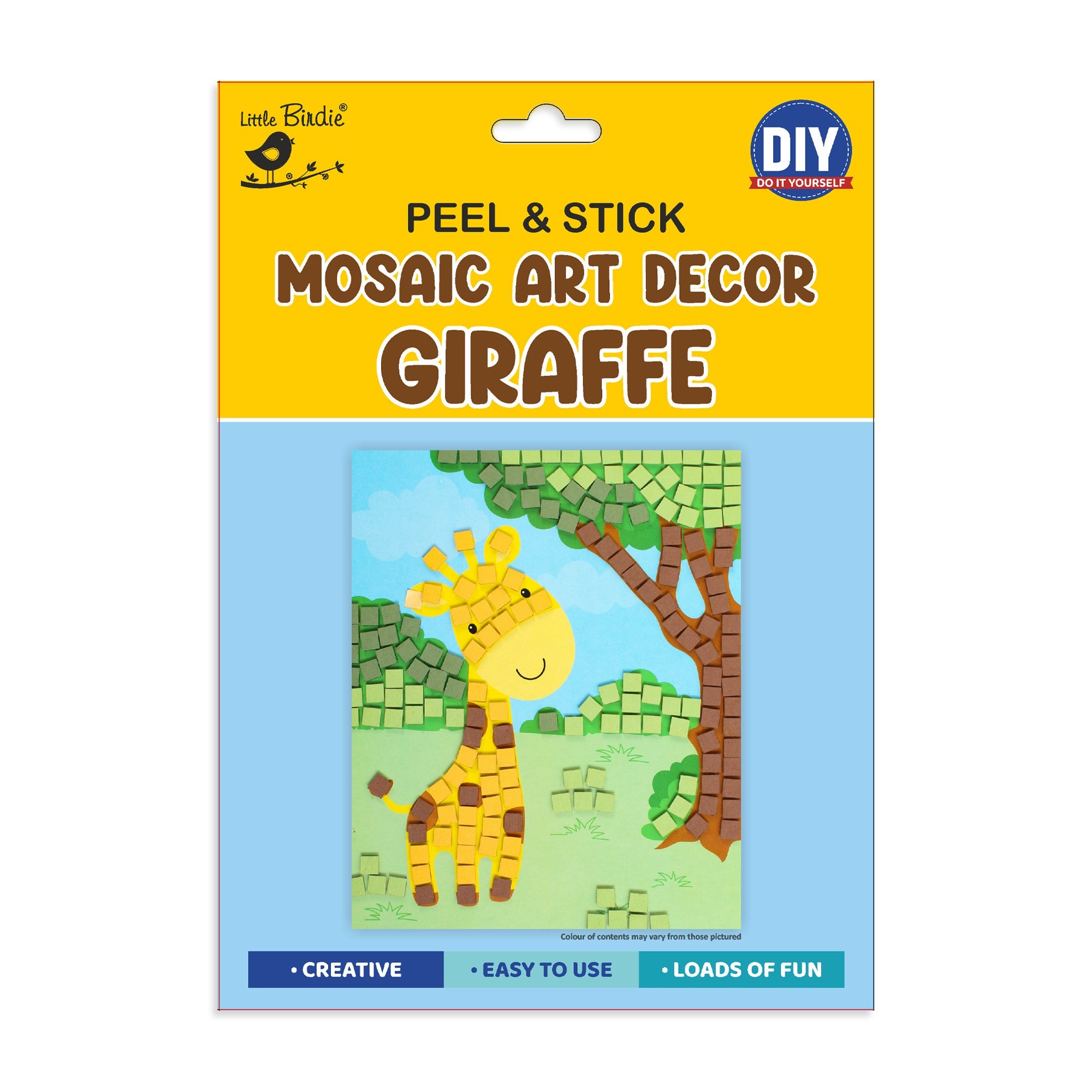 Mosaic Art Decor Peel And Stick Giraffe 21 X 17Cm 1Pack