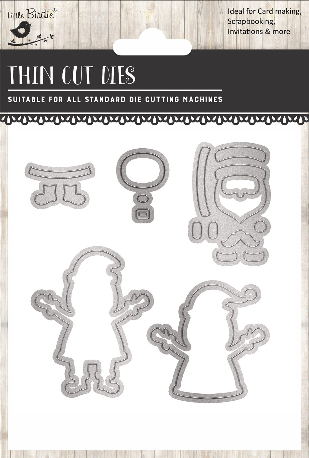 Christmas Thin Cut Dies Santa Claus 128 x 72mm 5pc