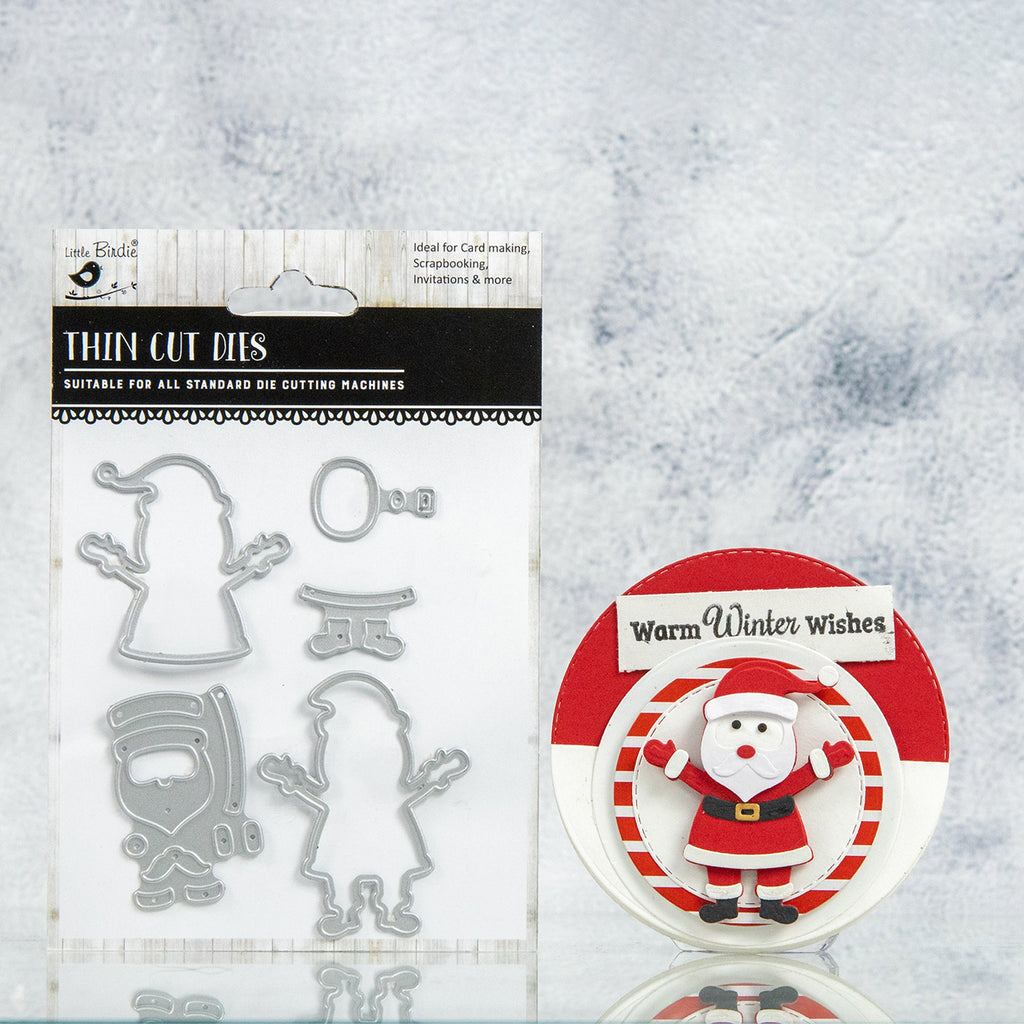Christmas Thin Cut Dies Santa Claus 128 x 72mm 5pc