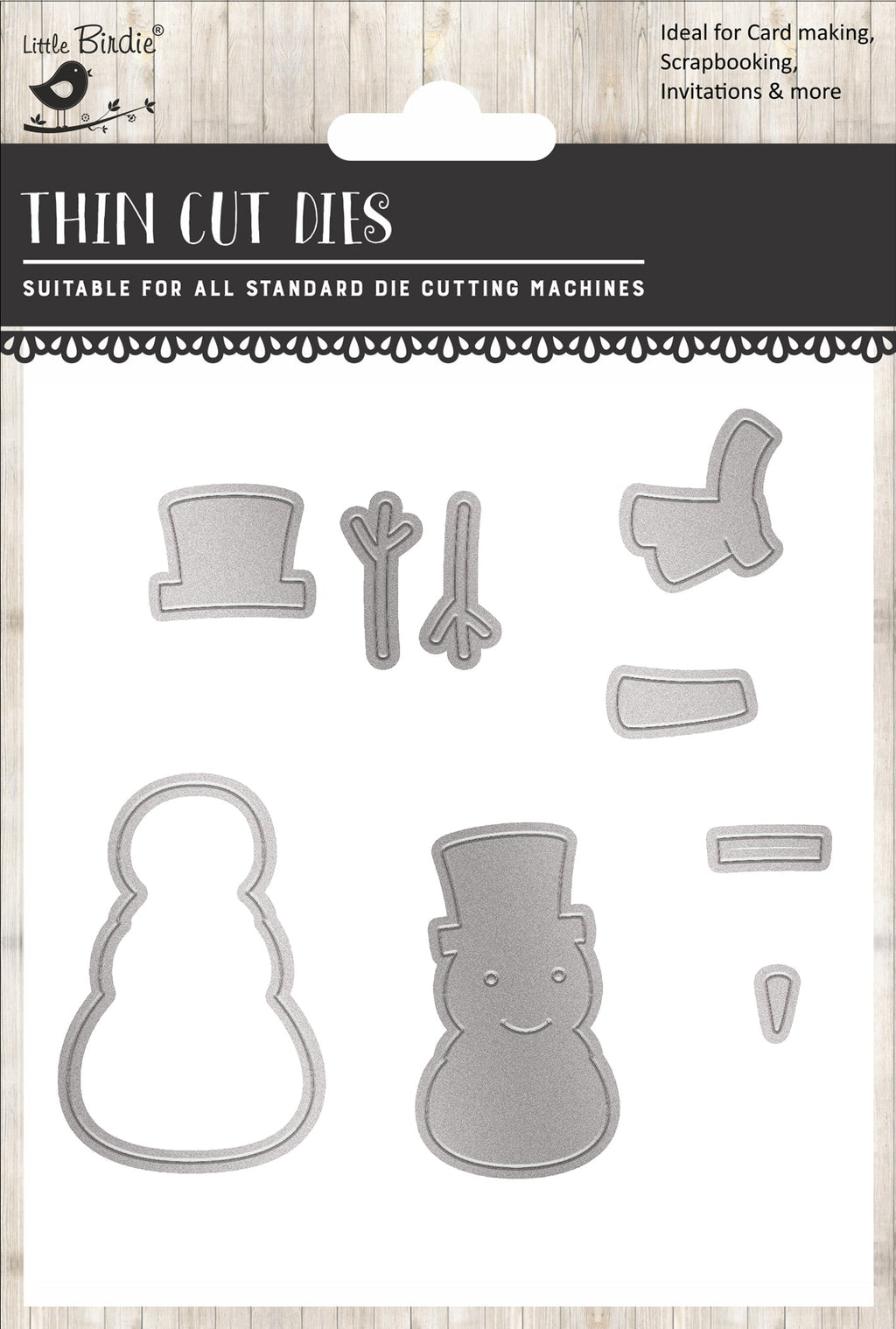 Christmas Thin Cut Dies Snowman 85 x 58mm 9pc