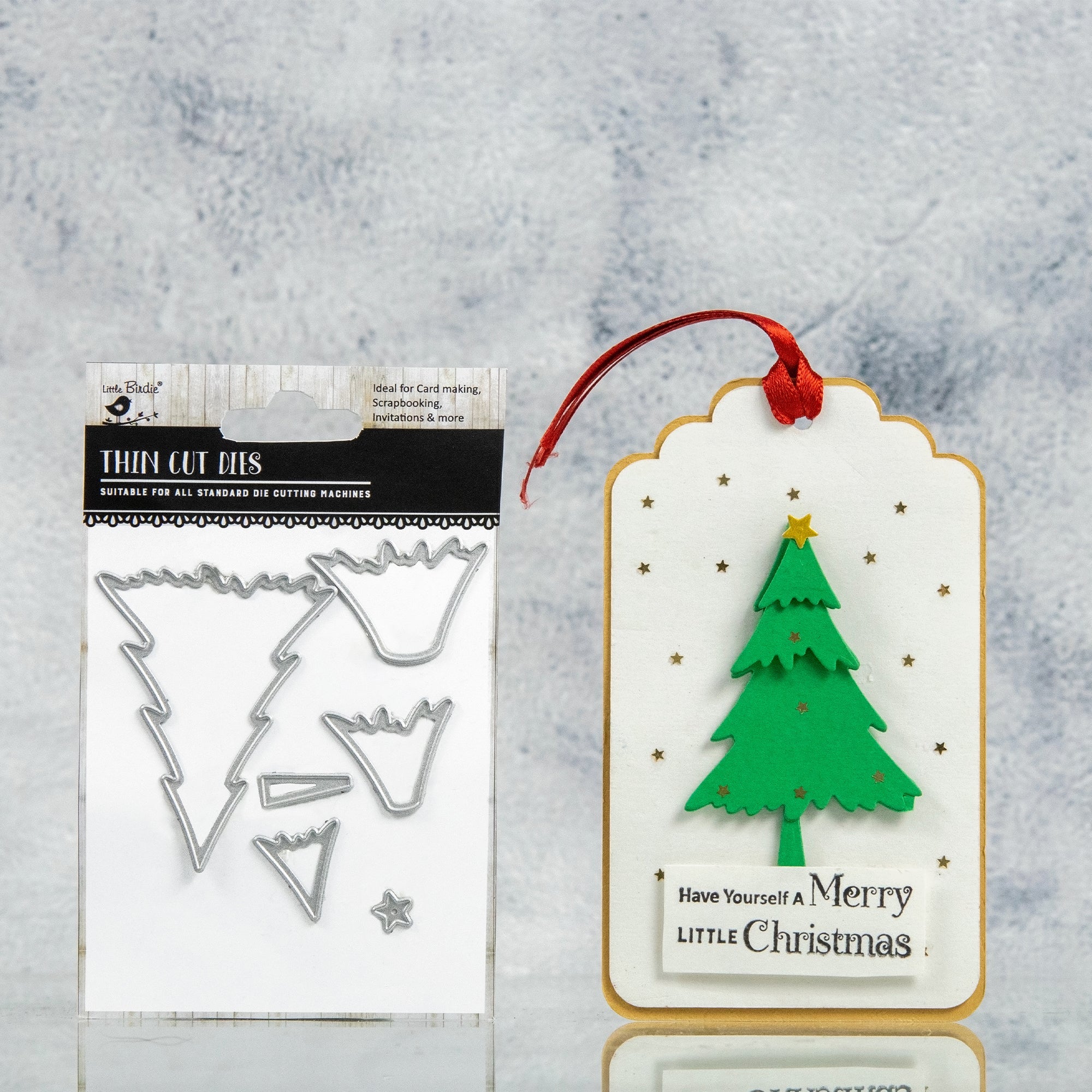Christmas Thin Cut Dies Christmas Tree 71 x 71mm 6pc