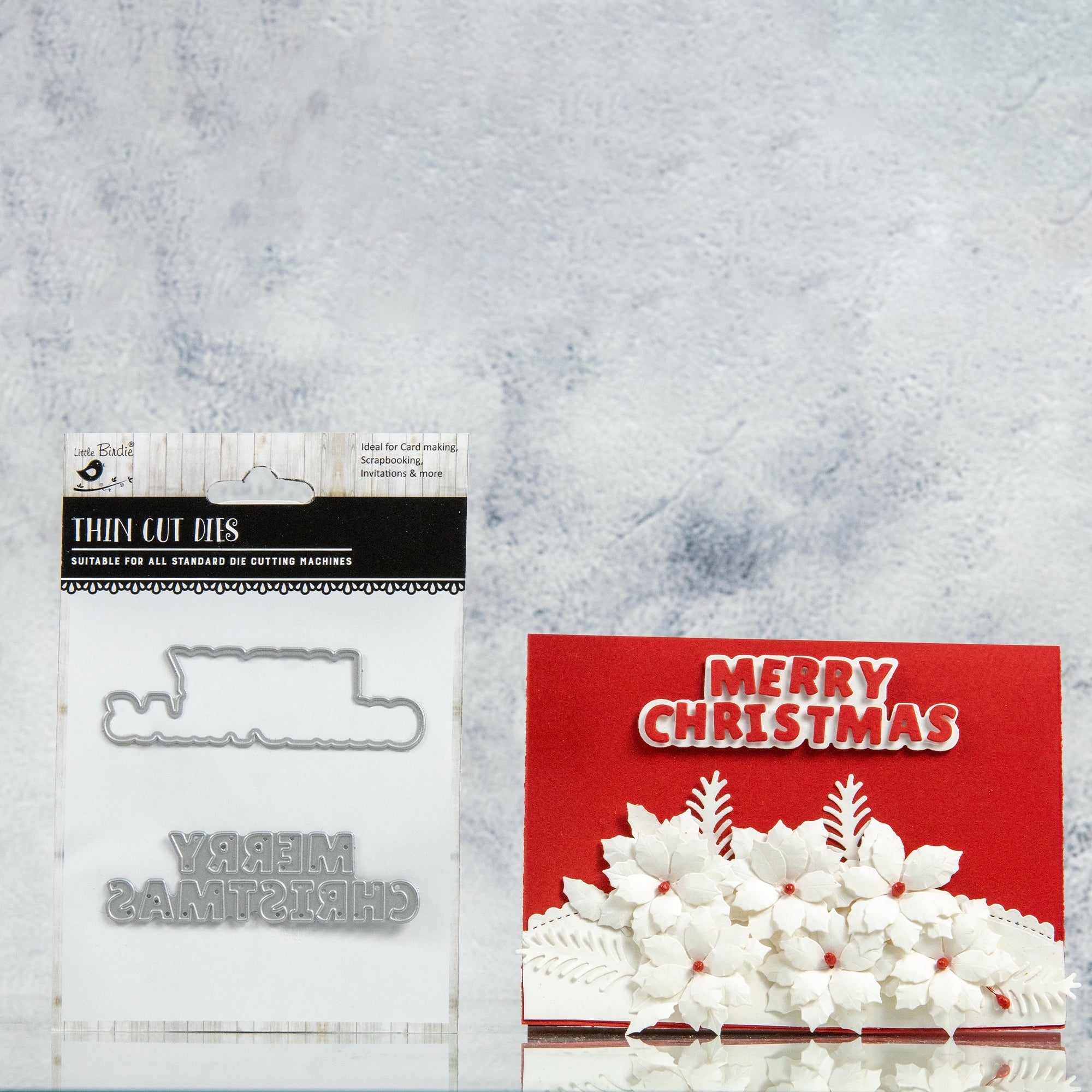 Christmas Thin Cut Dies Merry Christmas 60 x 95mm 2pc