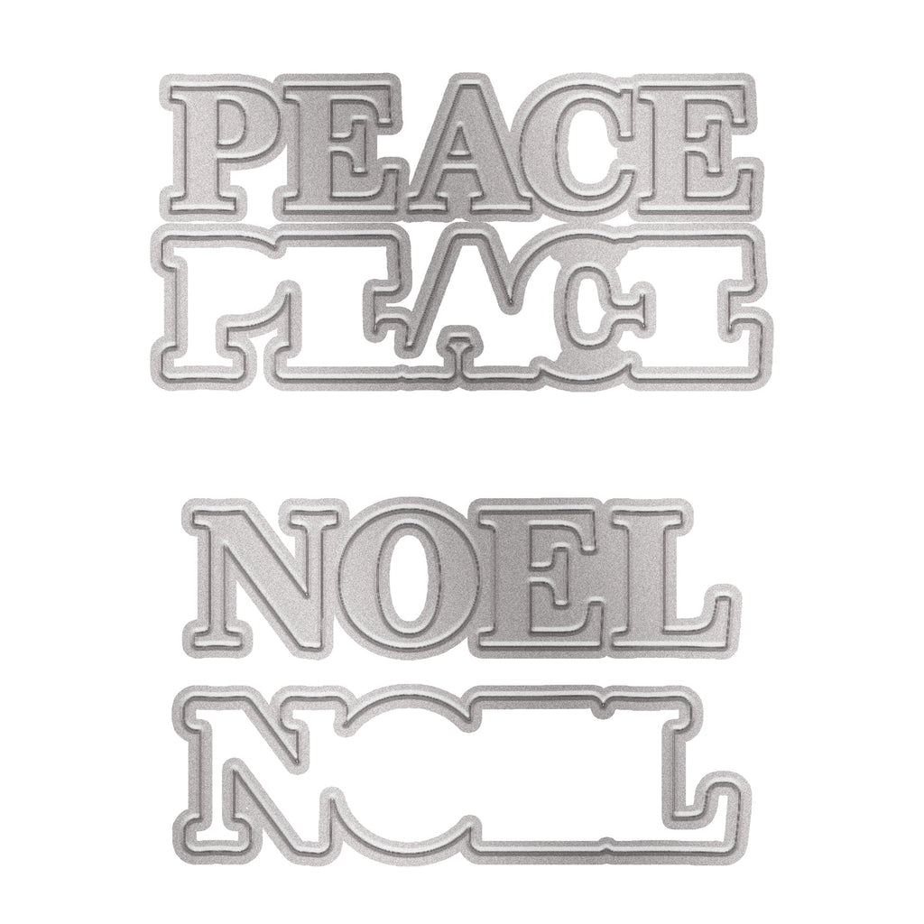 Christmas Thin Cut Dies Peace Noel 66 x 70mm 4pc