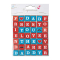Little Birdie Self-adhesive Chipboard Stickers - Love Dad, 42Pc