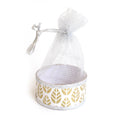 Little Birdie Organza Basket Bag- Gold Leaf Design