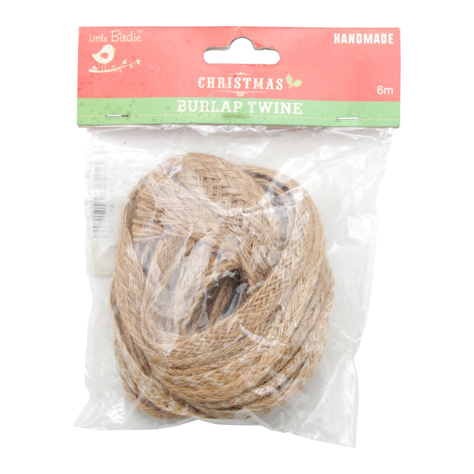 CHRISTMAS BURLAP TWINE NATURAL 6MTR LB