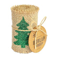 Glitter Christmas Tree Burlap Roll 6Cmx1Mtr  Assorted design