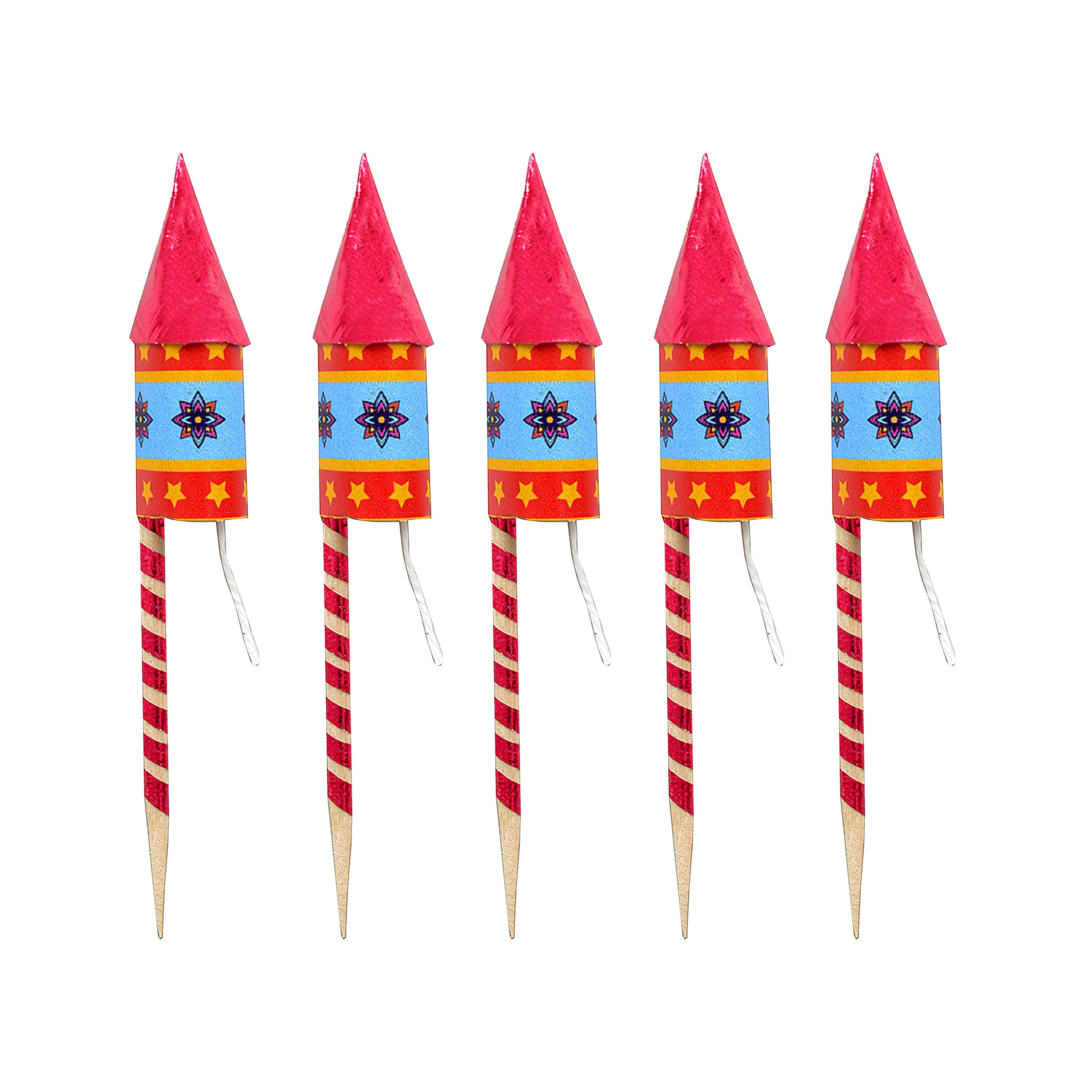 Little Birdie Diwali Mithai Topper - Rocket, 12Pc