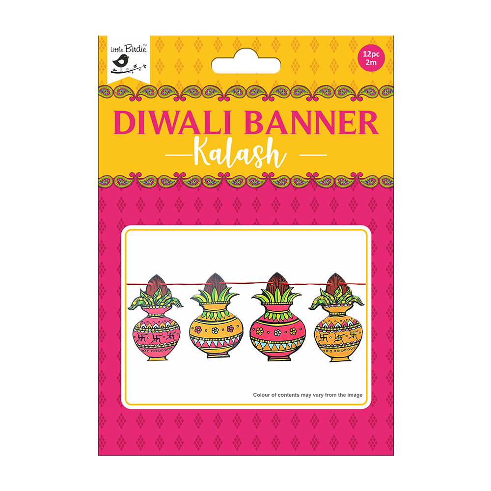 Little Birdie Diwali Toran Kalash - 12pc with 2mt Thread, 1Pack