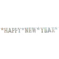 Little Birdie Happy New Year Banner- Holographic, 16pc, with 4mt Thread, 1Pack