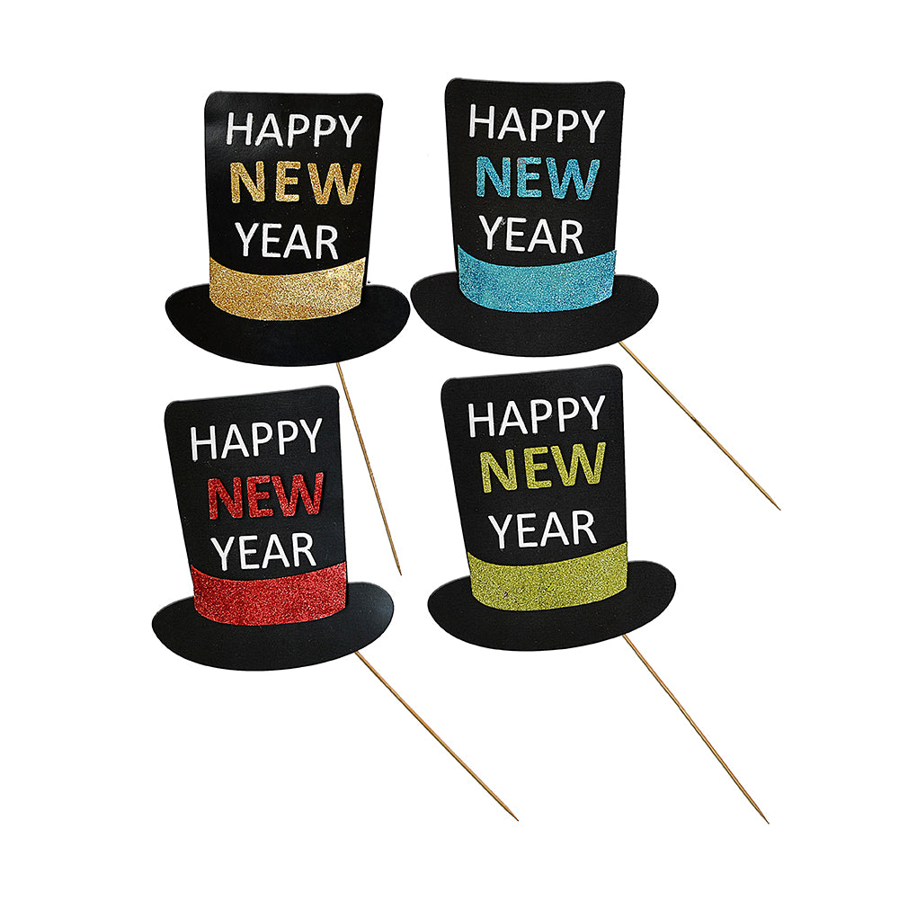 Little Birdie Happy New Year Photo Props- Top Hat, 4pc