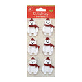 Little Birdie Christmas Stickers - Glitter Polar Bear, 6pc