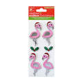 Little Birdie Christmas Stickers -  Fancy Flamingo, 6pc