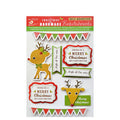 Little Birdie Christmas Decorative 3D Stickers- Reindeer Wishes, 8pc