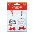 Little Birdie Merry Christmas Printed Tags, 4 pc