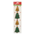 Little Birdie Christmas Stickers - Glitter Tree, 4pc