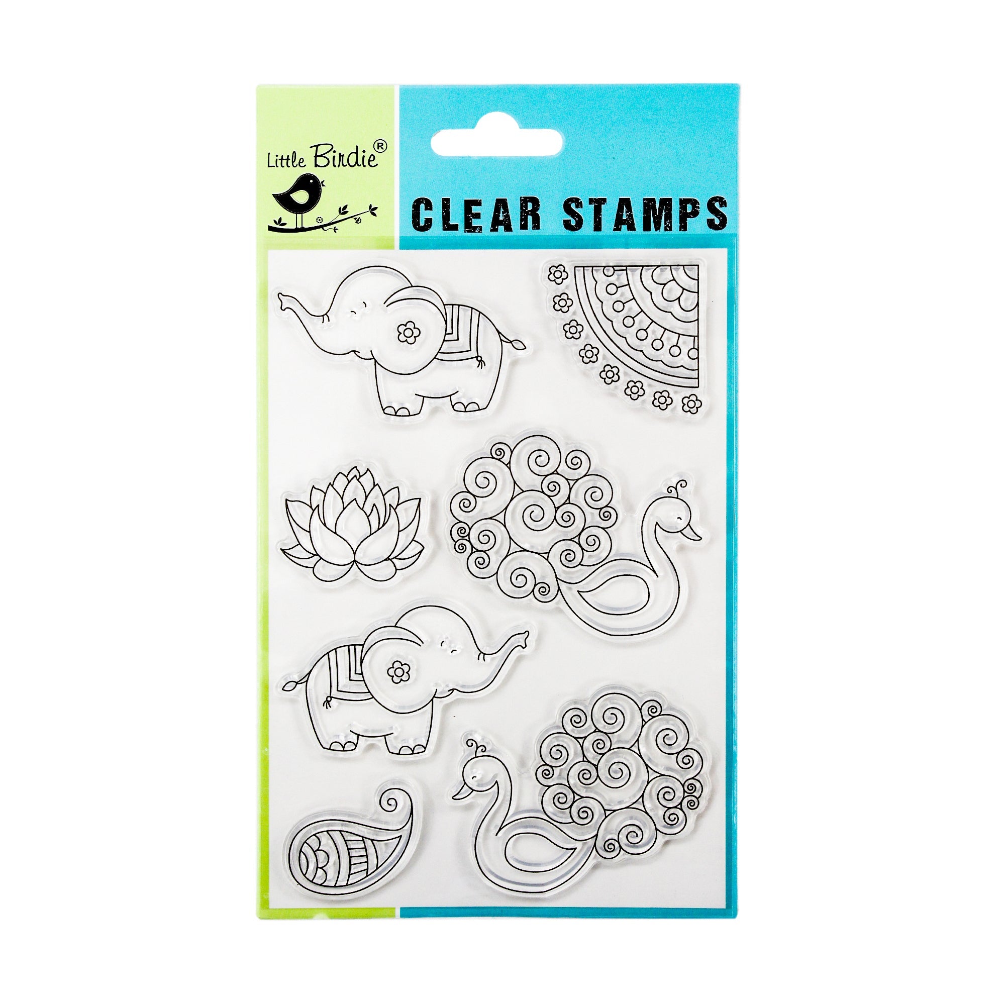 Little Birdie Clear Stamps - Festive Elements, 4 X 6, 7Pc