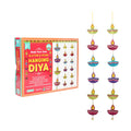Little Birdie DIY Decoration Kit - Make Your Own Glitter And Pearl Hanging Diya, Makes 2pc