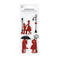 Little Birdie 3D Glitter Stickers - Love Forever, 4pc
