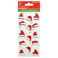 Christmas Glitter Stickers-  Christmas Hat, 14Pc
