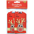 Christmas Gift Tag - Reindeer, 10Pc