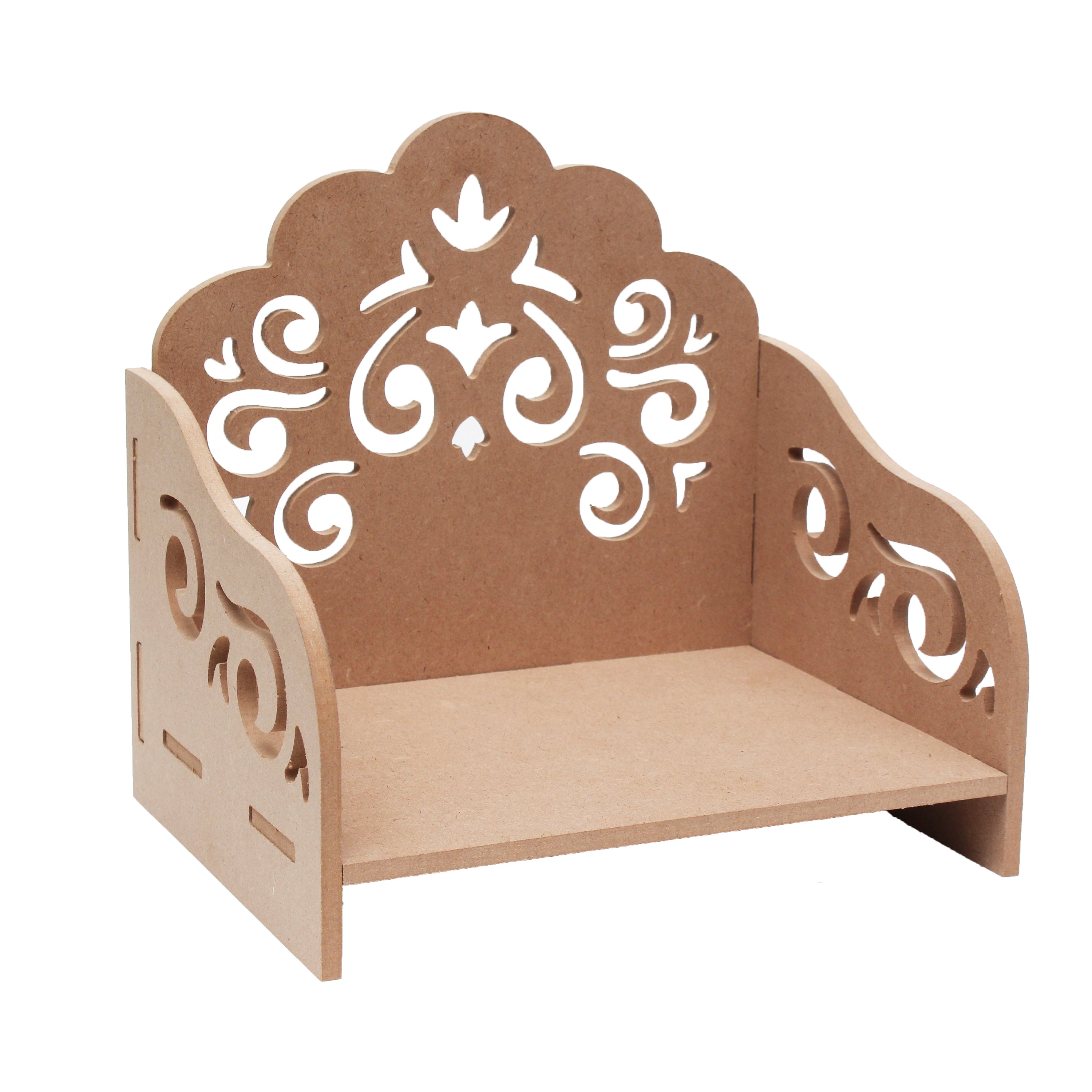 MDF 5.5mm Thickness Damask Mantapa Approx W 12inch X H12.5inch X D 10.5inch 1pc