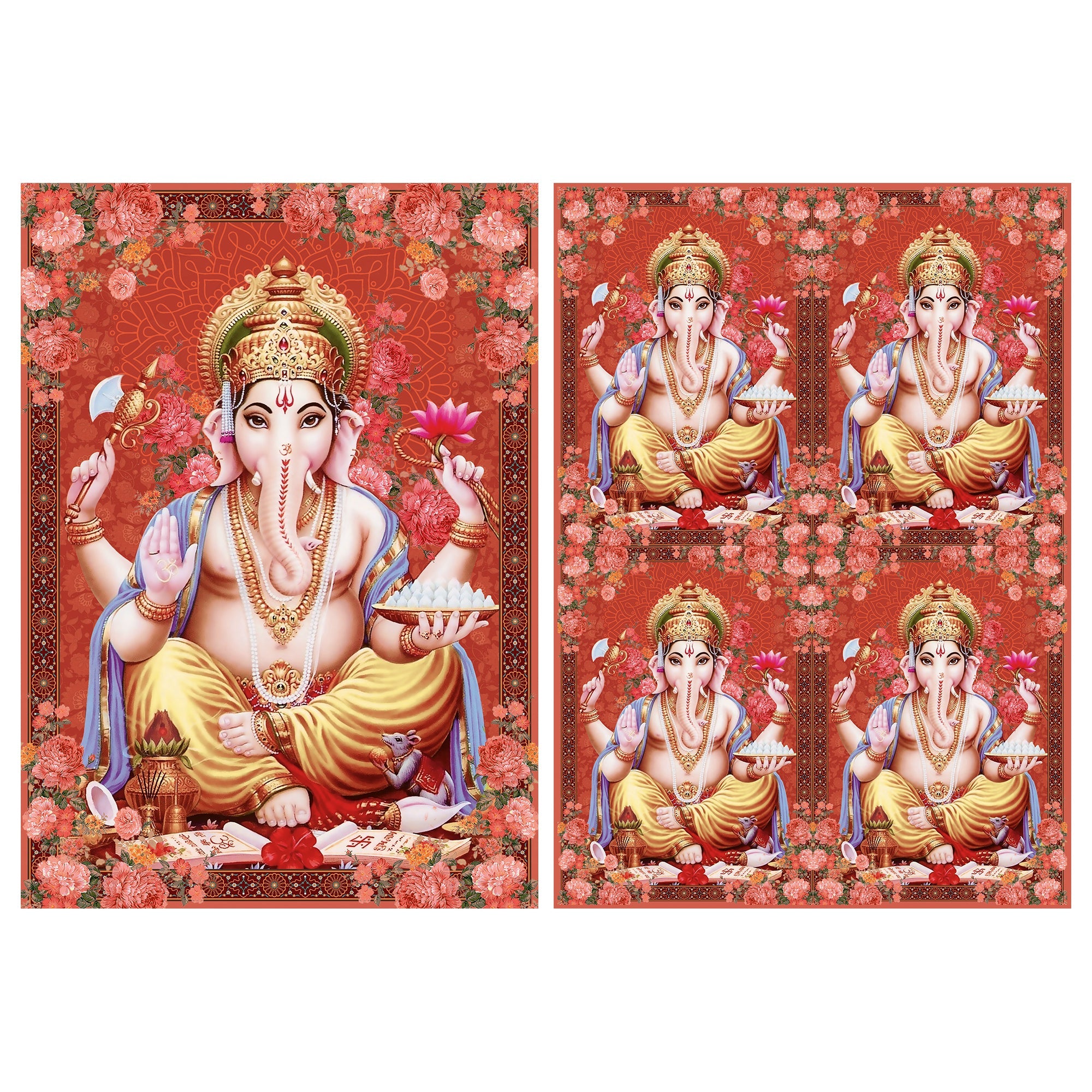 Filament Decoupage Paper A4 Size 2Sheets- Ganapati